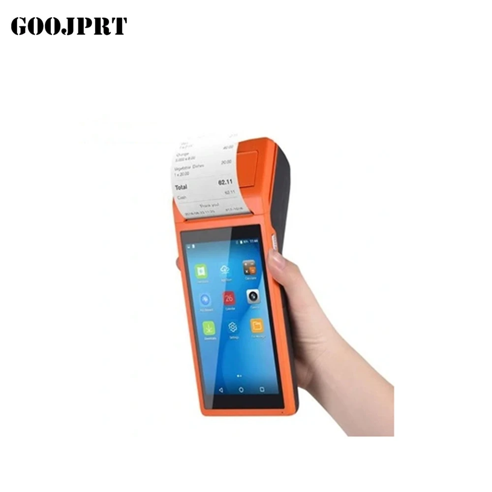 Бесплатная доставка ручной POS терминал Android PDA со встроенным термопринтером 1D CCD