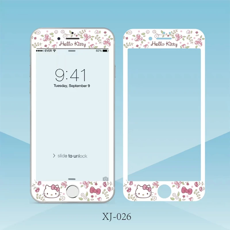 Hello kitty Нано покрытие закаленное стекло полное покрытие экрана Защитная пленка для iPhone 6/6 S/6 plus/7/7 plus/8/8plus