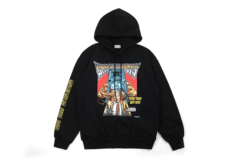

2019 Xieruis Cartoon Printed WOmen Men Hoodies Sweatshirts Hiphop Streetwear Men Loose Fit Hoodie Pullover