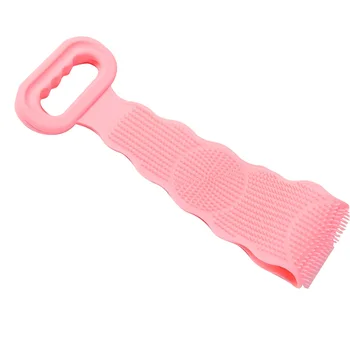 

Silicone Bath Belt Towel Washing Massage Brush To Exfoliating Back Scrubber Home Skin Care Bathroom Dual Sided Multifunction