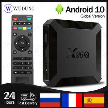 

10PC X96Q Tv Box Android 10.0 2Gb 16Gb Allwinner H313 Quad Core 4K 2.4G Wifi android 10 Set Top Box no app included