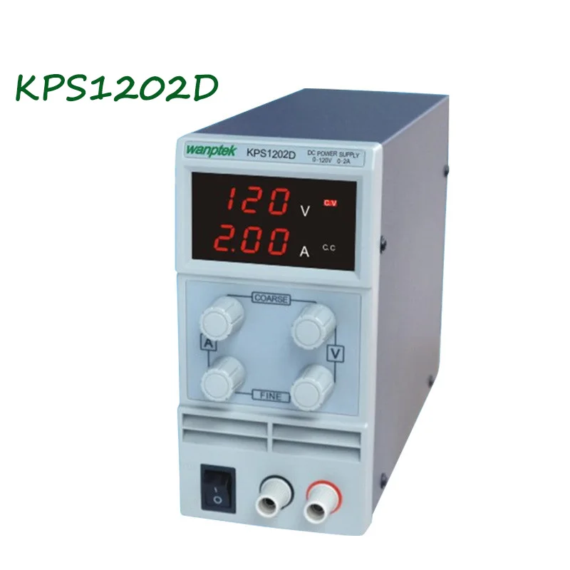 

Kps1202d Adjustable High Precision Double Led Display Switch Dc Power Supply Protection Function 120v2a 110v/220v 0.1v/0.01a Eu