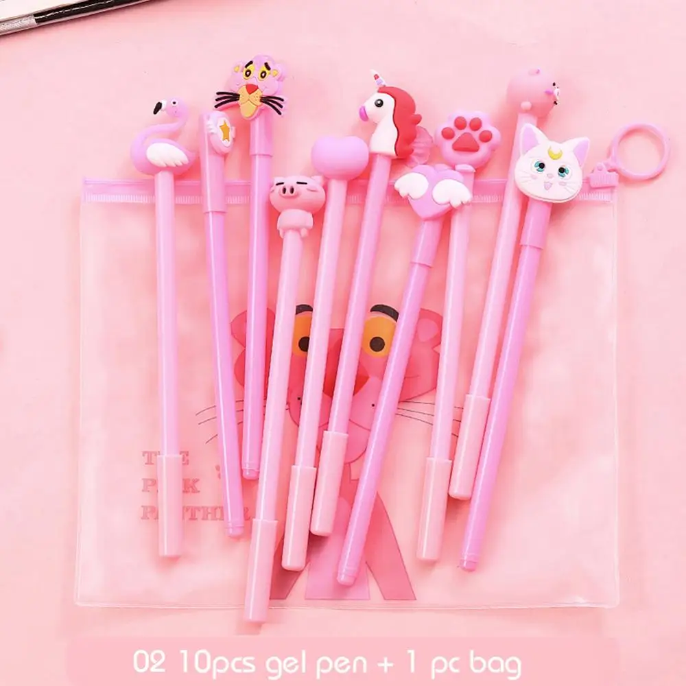 10 шт./компл. гелевая ручка Kawaii флеш-накопитель в виде единорога Канцтовары Школьные принадлежности гелевая чернильная ручка для школы офиса студентов милые поставщики ручка детские подарки - Цвет: 10 10pcs