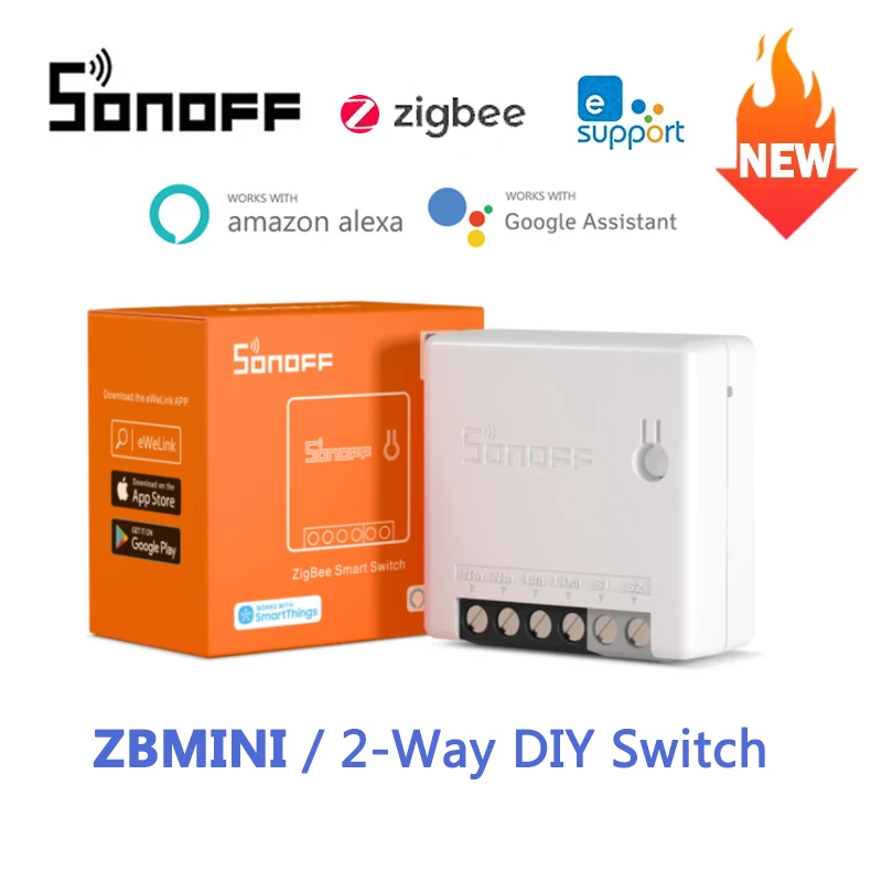 SONOFF Zigbee 3.0 mini ZBMINI DIY Smart Switch/Wireless Switch/Temperature Humidity/PIR Motion/Door Sensor for Alexa Google Home 