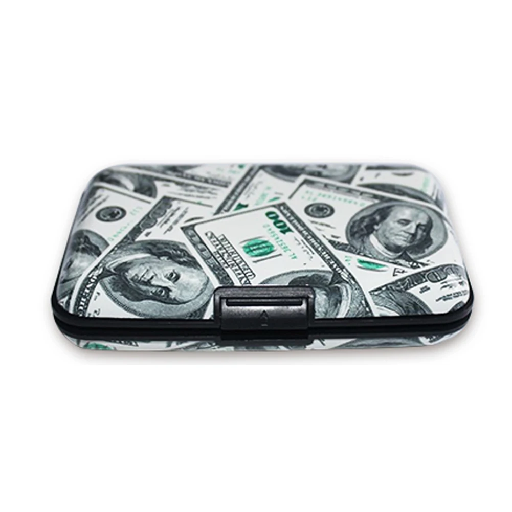

Waterproof Case Box RFID Protection Aluminum Print Card Case Pocket Business ID Credit Card Wallet Holder