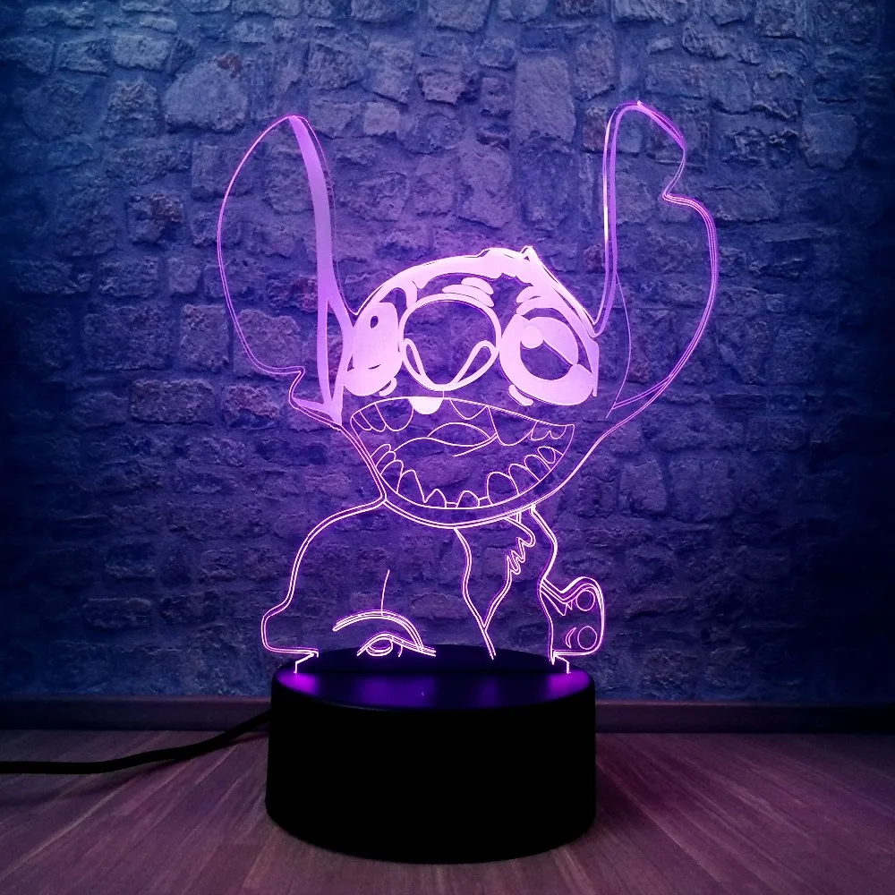 Прямая милый подарок для девочек 3D светодиодный стежка лампа Иллюзия украшения дома для Ребенка Лучший сладкий для дня рождения, рождественский подарок