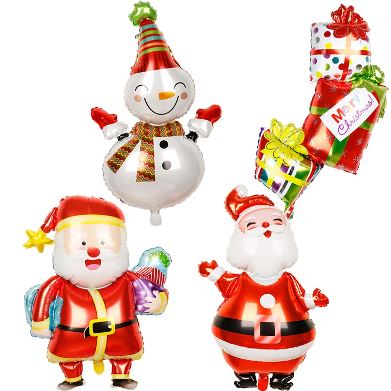 Рождественский запас фольги воздушные шары для мальчиков шары Санта-Клаус шар украшения для рождественской вечеринки Navidad Подарочная коробка мяч новогодние поставки
