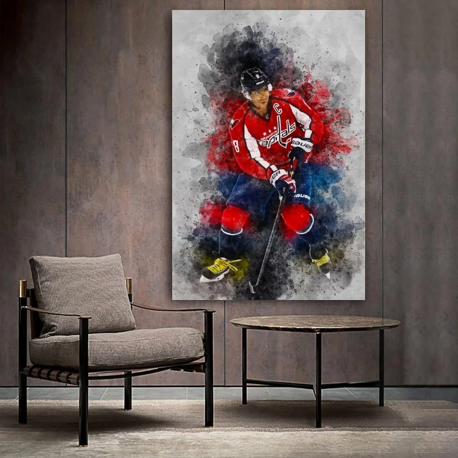 Холст раннего цвета спортивный ландшафт офисный декор подарок Александр Овечкин