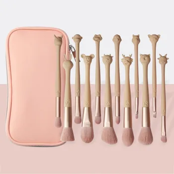 

12pcs Zodiac Makeup Brushes Set Loose Powder Foundation Blush Brush Lip Eyeshdow Brush Cosmetic Brush With Bag