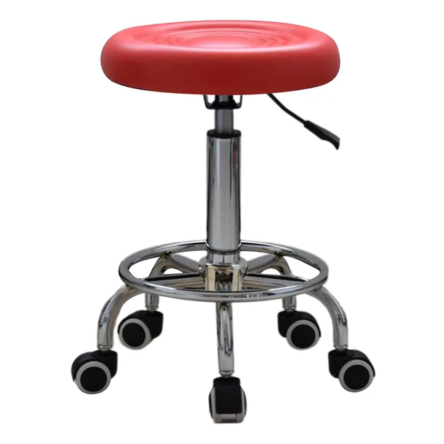Adjustable Hydraulic Rolling Swivel Stool 5 Wheels - Image 4