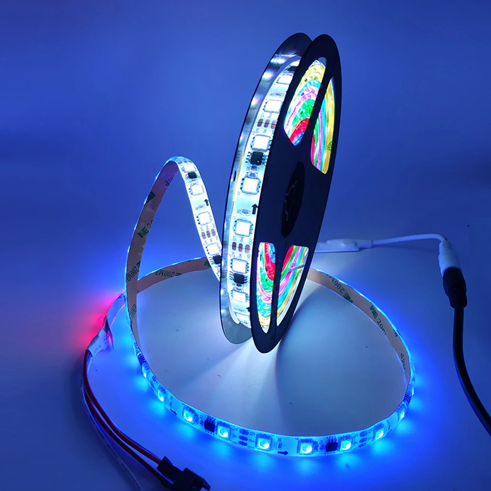 WS2811 5050 RGB адресуемых светодиодные полосы пикселей светильник полный Цвета 12V