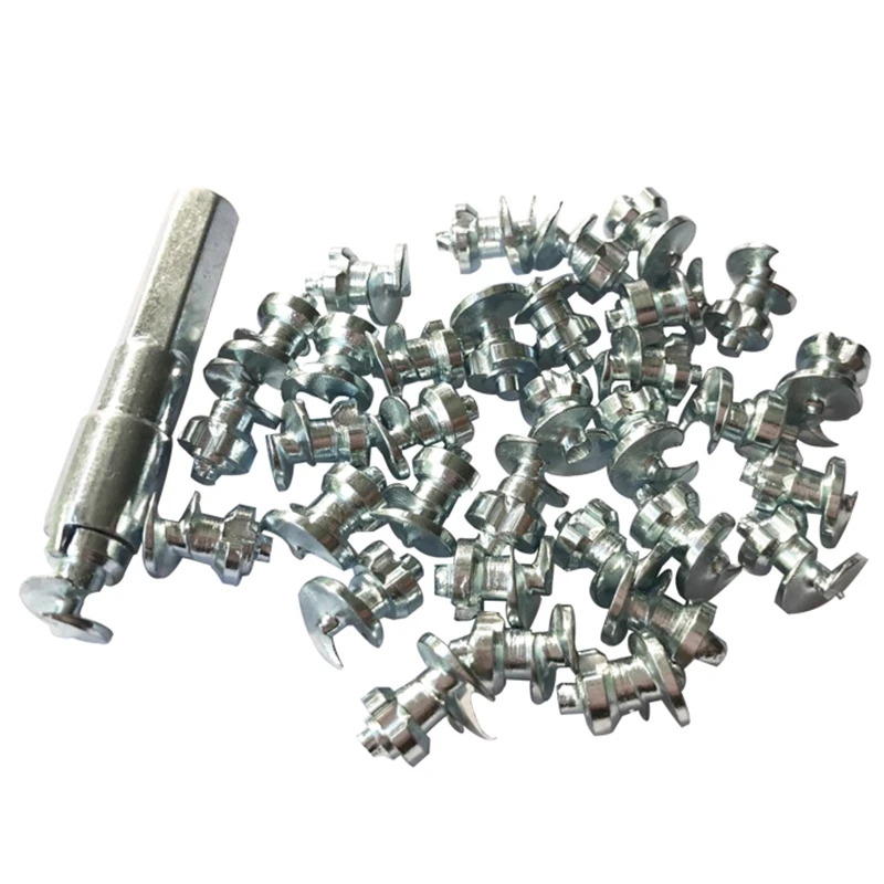 

50Pcs 9.9Mm Anti-Skid Tire Bolt Winter Hanging Earrings Tire Tire Wheel Snow Chain Bicycle Car Motorcycle Slip