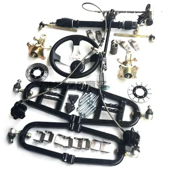 

Go Kart Karting Four Wheel ATV 110/10MM Flange Steering Rack Box Wheels Spindles Knuckles Front Swingarms