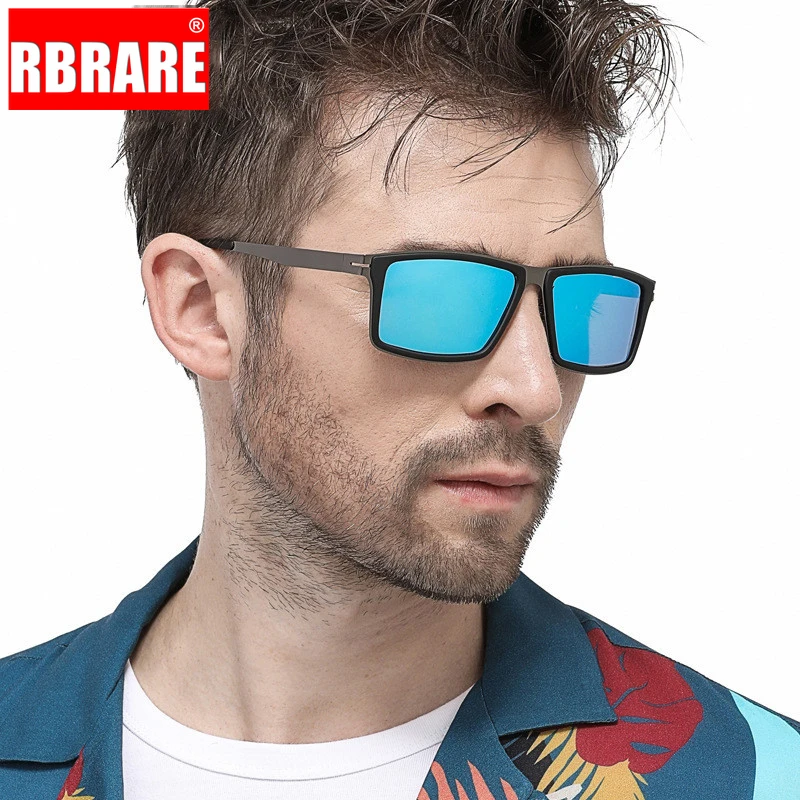 RBRARE квадратные поляризационные солнцезащитные очки Мужская винтажная, брендовая, дизайнерская Мужская/Женская Солнцезащитные очки Классические UV400 уличные Oculos De Sol