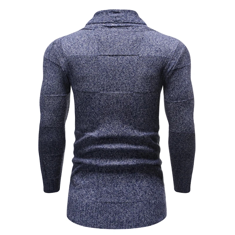 Loldeal Long Sweater Cardigan Business Men Solid Color Knit Lapel Mixed Cotton Comfort Loldeal Long Sweater Cardigan Business Men Solid Color Knit Lapel Mixed Cotton Comfort