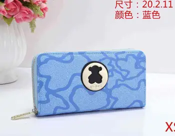 

Luxury Designer Brand TOUS- Wallet women Purses High Quality Black Brown Bifold Wallet Zipper Coin Purse Wallets T21