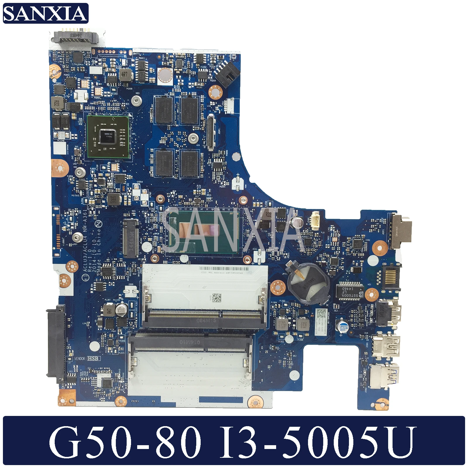 KEFU ACLU3/ACLU4 NM-A361 материнская плата для ноутбука Lenovo G50-80 (15 дюймов) G50-70 оригинальная
