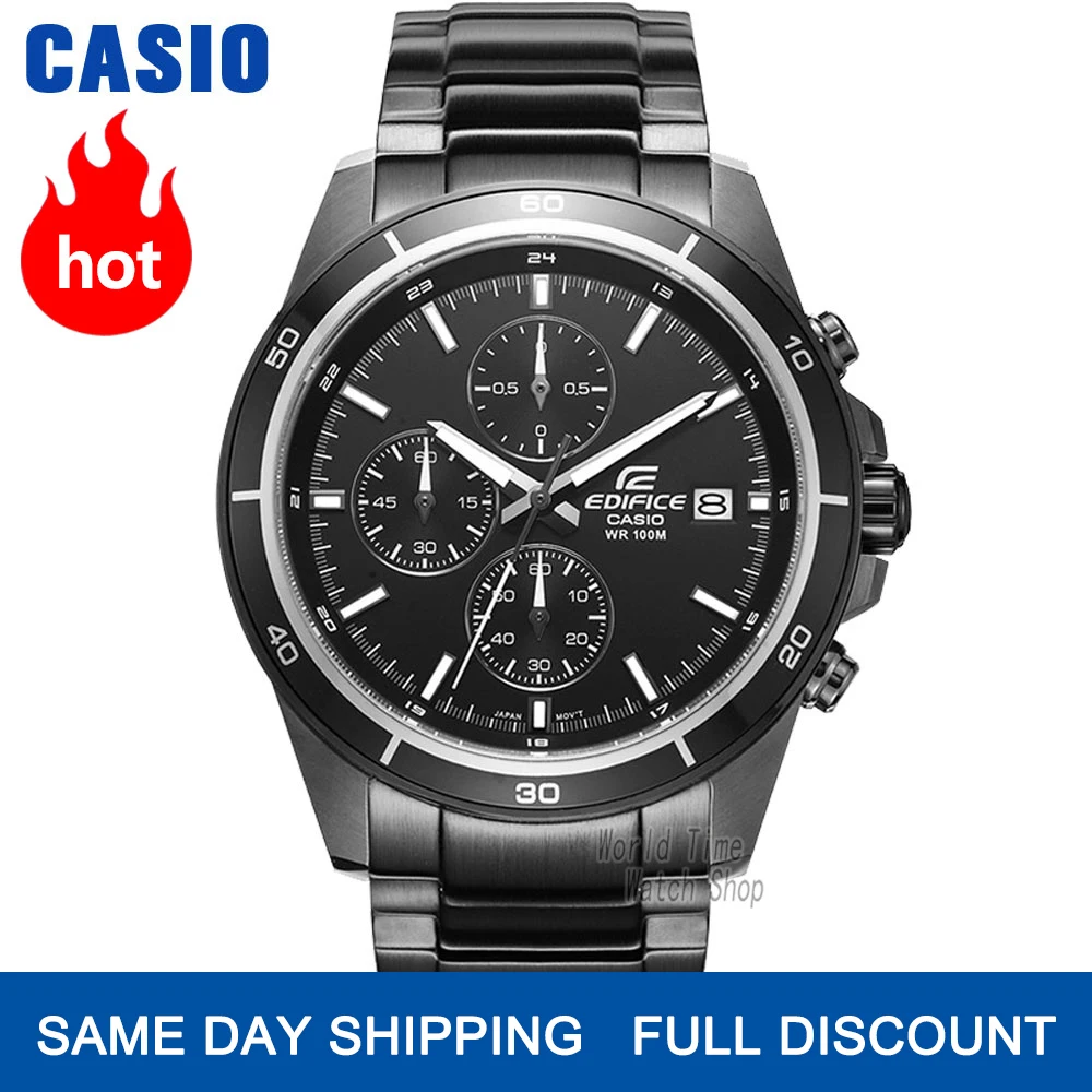 Casio часы мужские Edifice топ роскошный набор 100м Водонепроницаемый световой