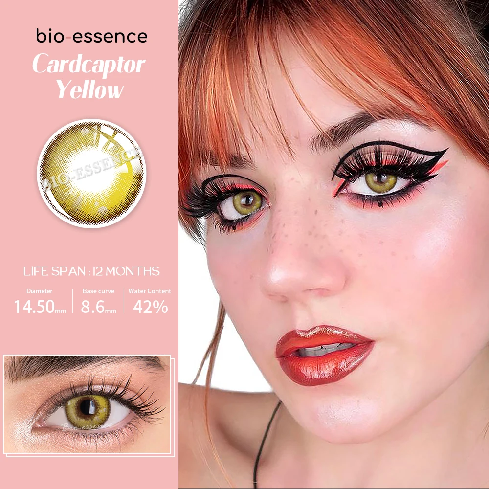 Bio-essence 1 Pair Color Contact Lenses for Eyes Anime Makeup Accessories  Comic Tears Cosplay Lense Blue Lenses Green Eye Lenses