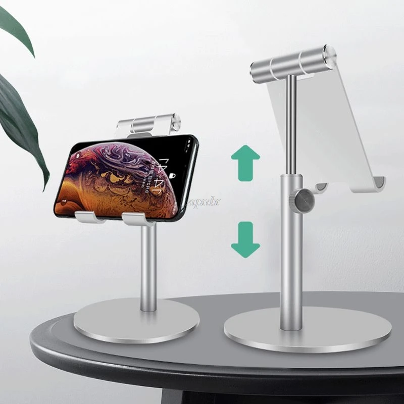 

Universal Aluminum 360 Degree Rotation Telescopic Stand Holder Cradle Multi Angle Mount for 3-13 inch Cell Phone Tablet Dropship