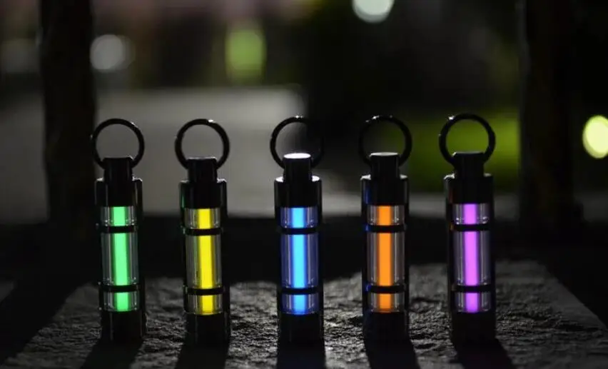 EDC автоматисветильник 25 лет титановый триций брелок кольцо для ключей