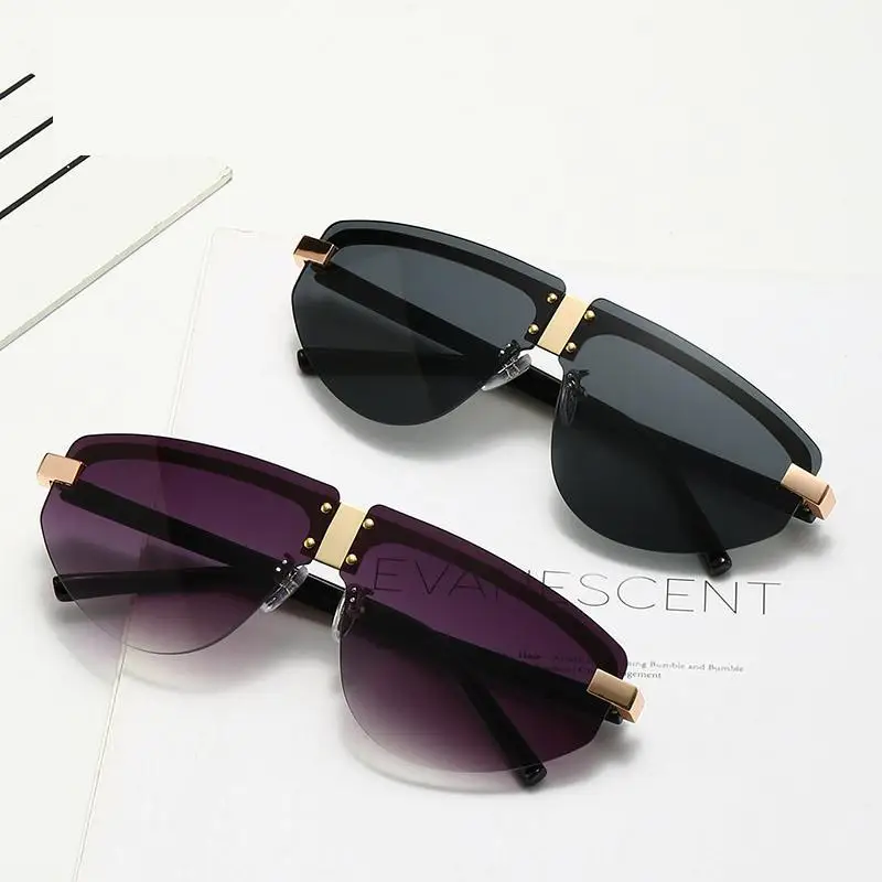 

TEENYOUN Rimless Sunglasses Women Brand Designer Sun Glasses Gradient Lens Ladies Frameless Metal Eyeglasses UV400