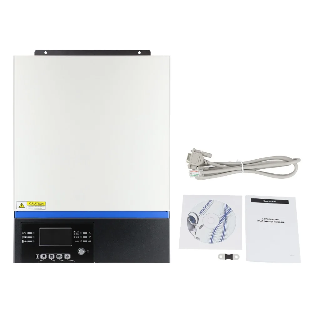 Carregador e ac Controlador de Carga Solar com Bluetooth Powmr Onda Senoidal Pura Inversor Solar Mppt 80a Painel Carga 230vac 3kw carga 230vac controlador de carga solar com bluetooth