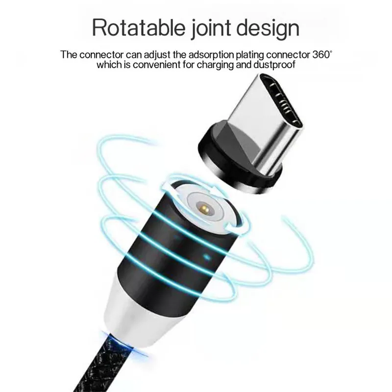 YOBWIN Магнитный Micro USB кабель для iPhone Samsung Android мобильный телефон Быстрая зарядка Type C