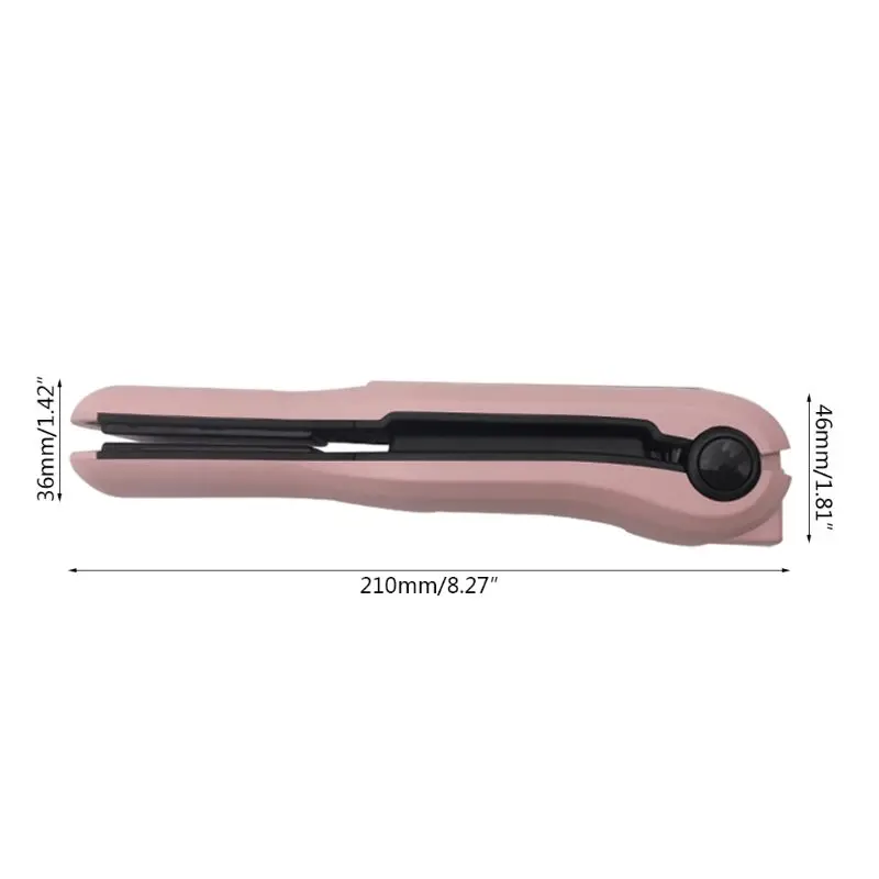 

2 in 1 Mini Wireless USB Rechargeable Hair Straightener Curler 3D Floating Flat Iron Double Heating Plate Hair Curling F42B