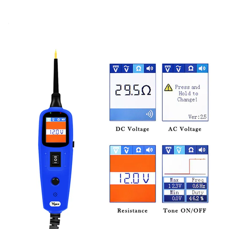 Мощность зонда автомобиля электрической цепи тестер автомобильные инструменты 12 В Vgate Pt150 тестер электрической системы как Autek YD208 Autel PS100