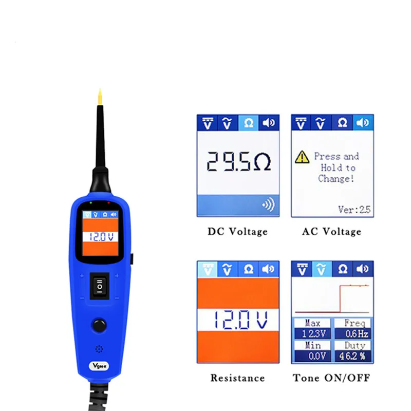 

Power Probe Car Electric Circuit Tester Automotive Tools 12V Vgate Pt150 Electrical System Tester as Autek YD208 Autel PS100