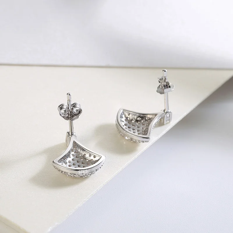 925 пробы Silve, женские серьги, ювелирные изделия, подарок для влюбленных, кристаллы Catkins, полностью циркониевые камни, серьги-гвоздики, вечерние, блестящие
