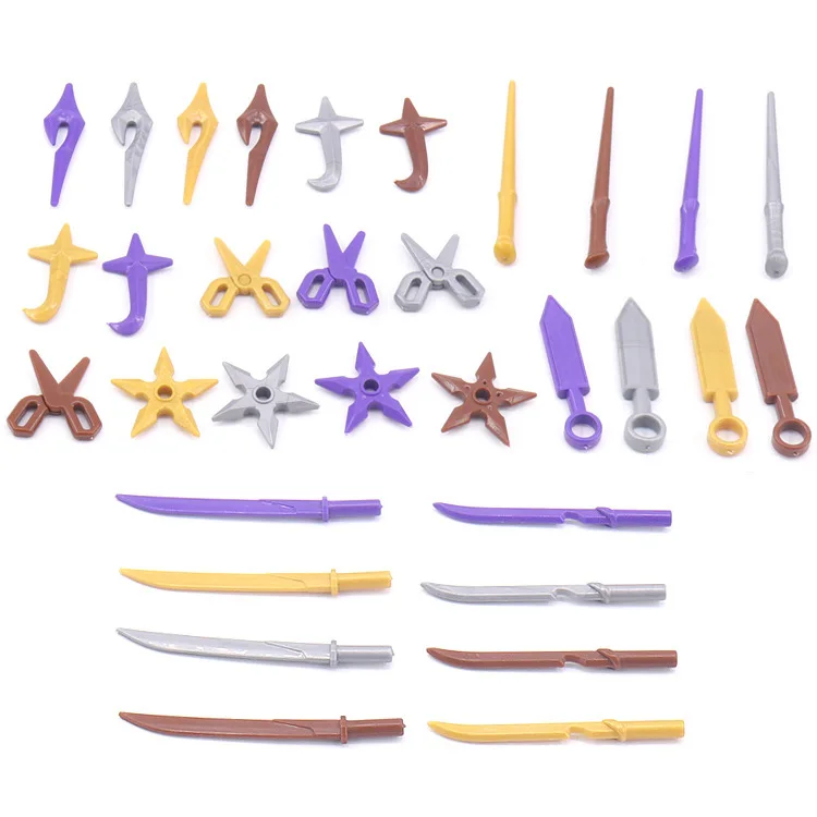

Moc brickmania assassin Samurai Ninja Swordsman weapon Darts Sword hook knife building block part bricks toys