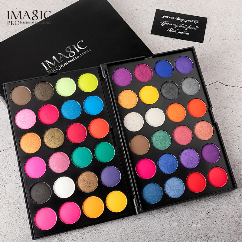 Тени для век imagic Pallete профессиональные 48 цветов матовые тени для век мерцающий Косметика с блестками тени для смоки айс макияж порошок