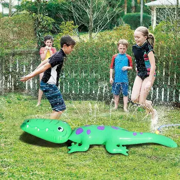 

Crocodile Inflatable Sprinkler Toys Children Pad Outdoor Toys for Lawn Garden Inflatable water spray crocodile sprinkler
