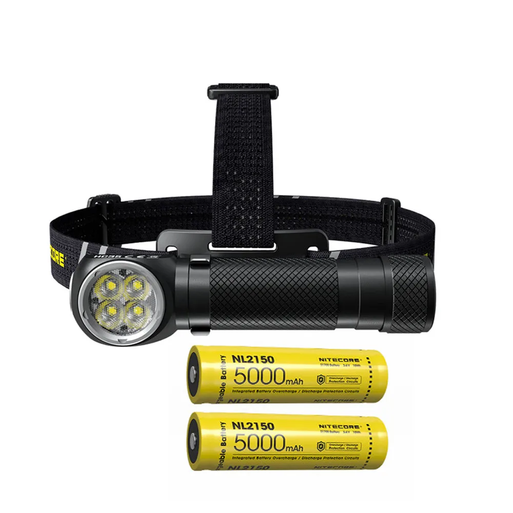 HC35 NL2150x 2 NITECORE HC35 USB перезаряжаемая фара 4* XP-G3 S3 светодиоды Макс. 2700 люмен дальность луча 134 м Спорт на открытом воздухе налобный фонарь - Испускаемый цвет: HC35 NL2150x 2