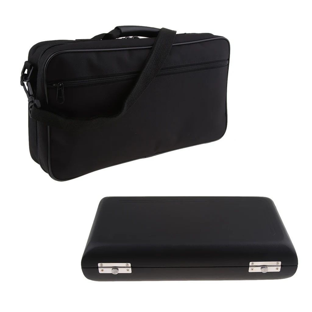 Exquisite Black Oboe Carry Bag & Box Container For Oboe Instrument Parts Carry Case Wooden Box Storage Bag Carrying