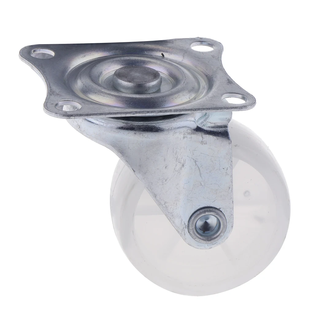 1 Pack 1.5'' Swivel Caster Nylon Wheels Top Plate Bearing Heavy Duty