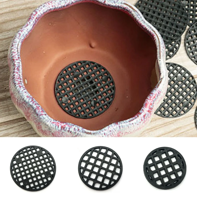 20Pcs Bottom Grid Mat Multi-function Flowerpot Mesh Pad Hole Mesh Mats Bonsai Basin Bottom Breathable Gasket Gardening Accessori