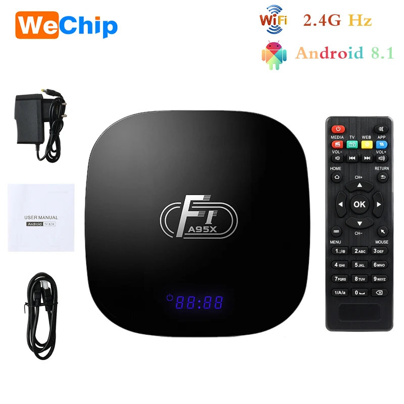 5 шт. A95XF1 Android 8,1 Smart tv Box Amlogic S905W cpu четырехъядерный Cortex-A53 телеприставка RAM2GB ROM16GB 4K WiFi медиаплеер 5