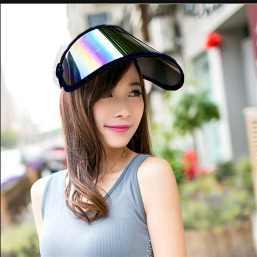Unisex Women Men Summer Sun Visor UV Protection Casual Transparent