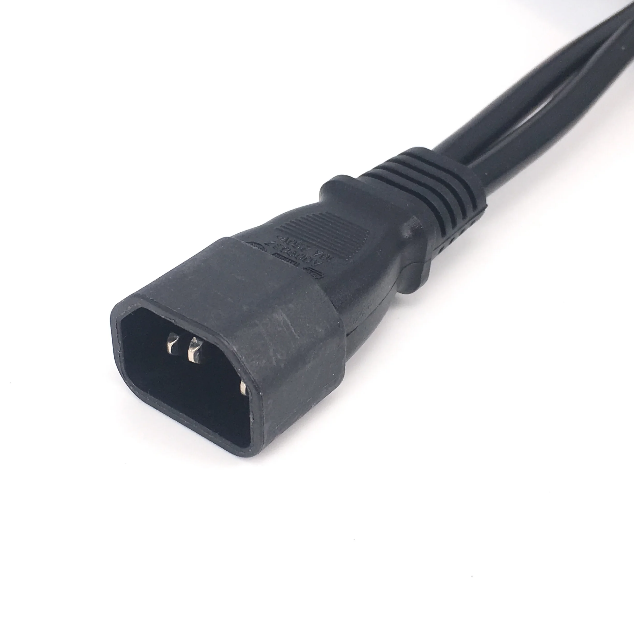 1pcs Single C14 to Dual C13 5-13R Short Power Y Type Splitter Adapter Cable Cord 30cm power cable,power cord,plug adapter,power plug connector