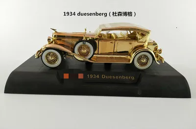 a 1/32 редкий специальный литой металл подлинный Гальванизированный Золотой классический автомобиль модели игрушек для детей - Цвет: a