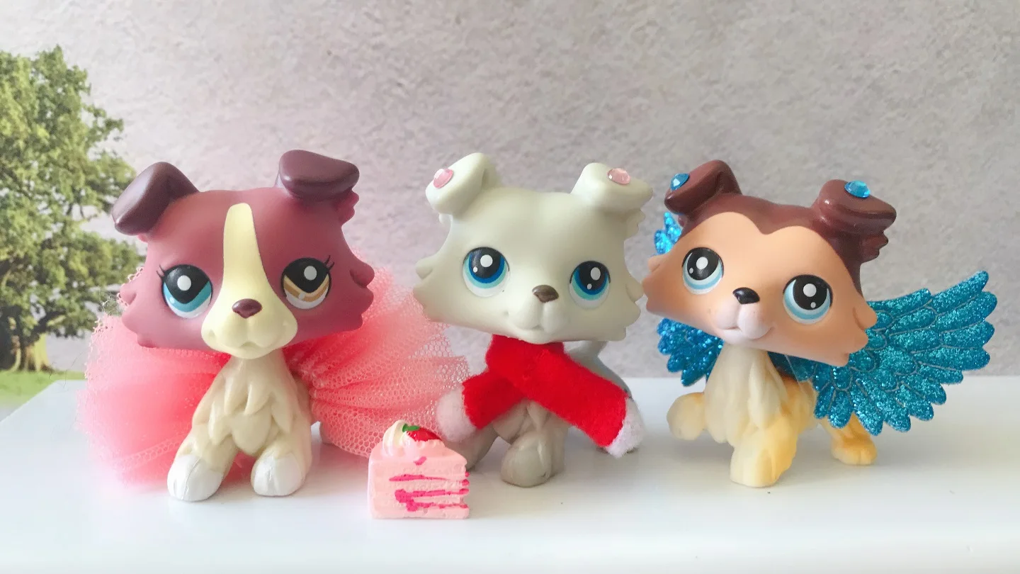 Магазин домашних животных колли #58 #363 #1262 животные 3 шт. игрушечные фигурки с 6
