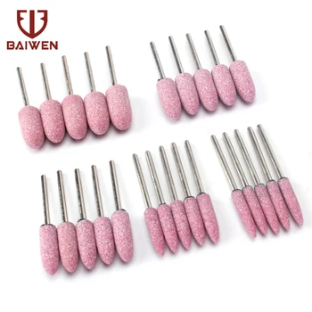 

10Pcs Ceramic Grinding Head Extended Ellipse Type Abrasive Stone Mandrel Mounted Polishing Abrasive Rotary Tool