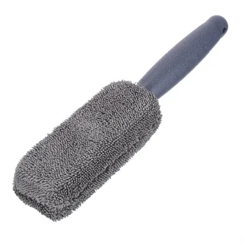 

Hot Car Cleaning Tool 1pc Plastic Handle Microfiber Car Wheel Tire Tyre Rim Brush for Car Washing