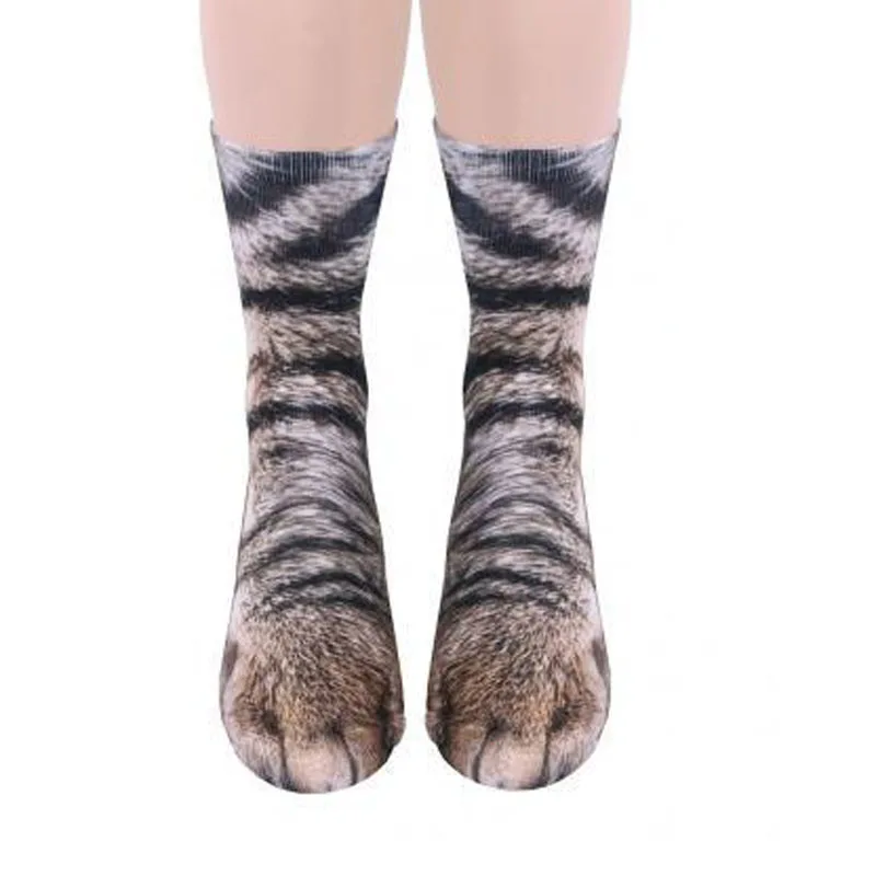 Cat 1 пара, носки для взрослых с объемными рисунками животных, женские и мужские носки унисекс с забавным принтом, GDD99 - Цвет: Cat