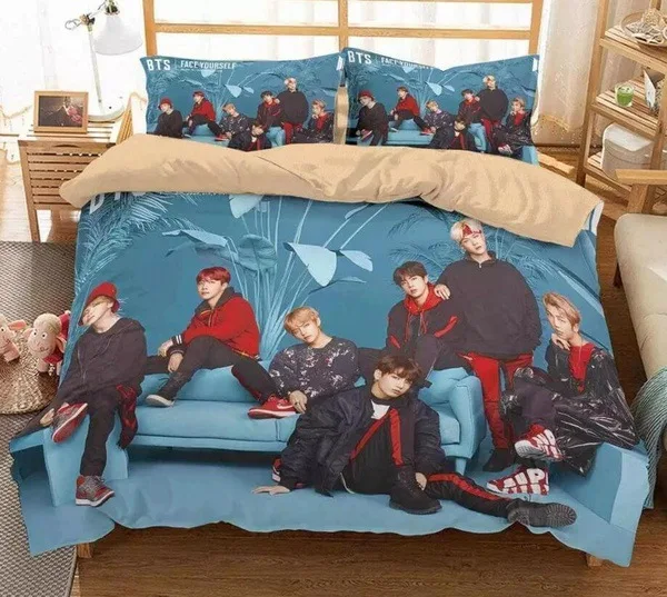 

kpop Quilts Bangtan Boys bedspread set Summer Double Queen Quilts and for Adults Thin Air-conditioned Comforter colcha For Bed