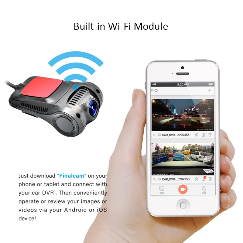Автомобильный видеорегистратор Wi Fi 1080P Full HD Автомобильная камера регистратор