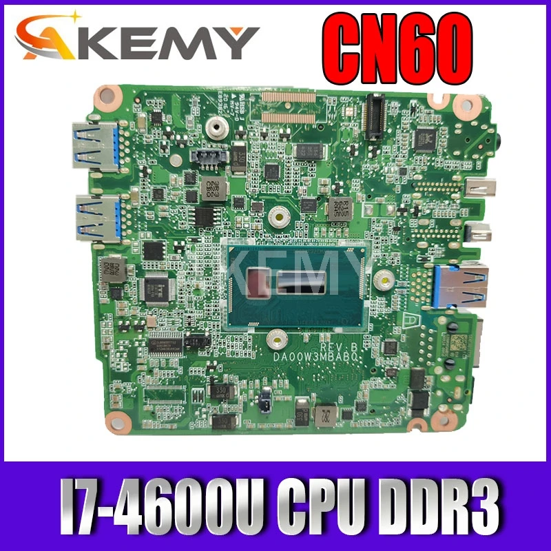 

Akemy For ASUS Chromebox CN60 Laotop Mainboard CN60 Motherboard with I7-4600U CPU DDR3